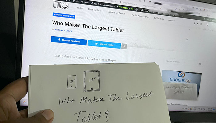 Who Makes The Largest Tablet