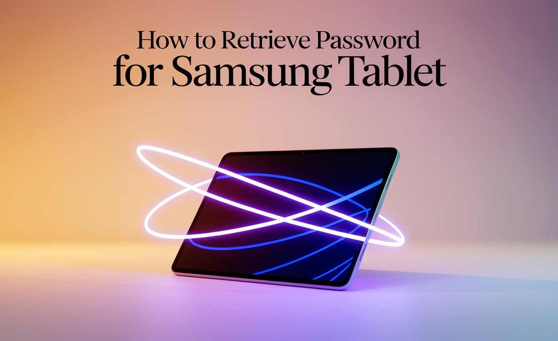 How To Retrieve Password For Samsung Tablet