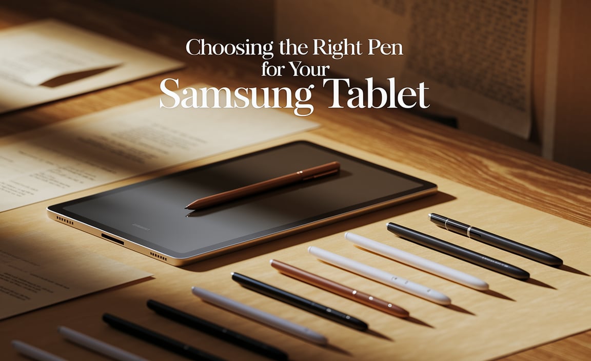 How to Choose the Right Pen for Your Samsung Tablet