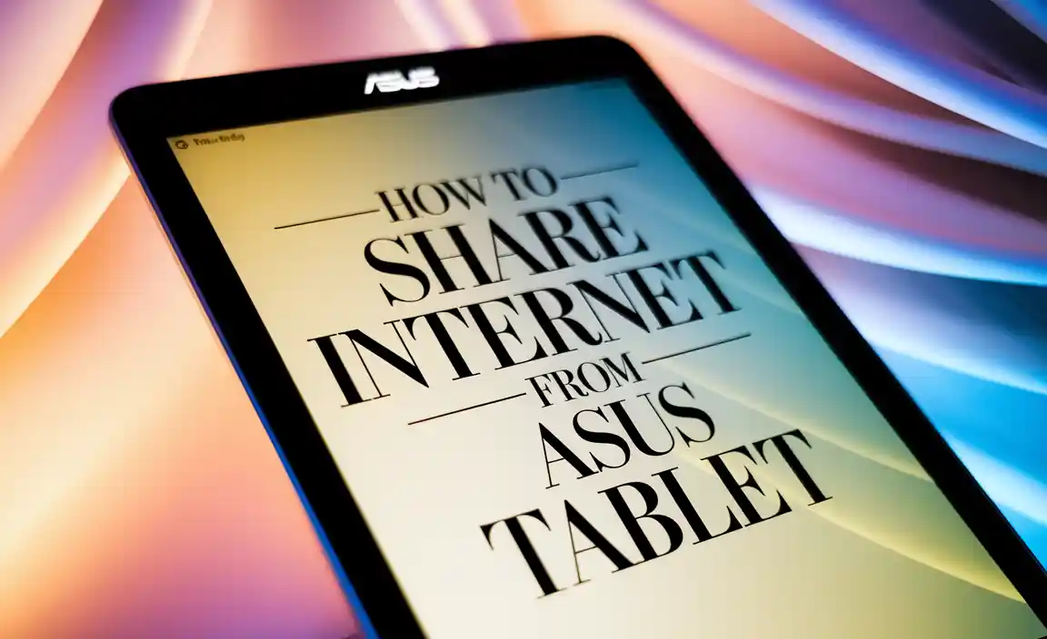How to Share Internet from Asus Tablet