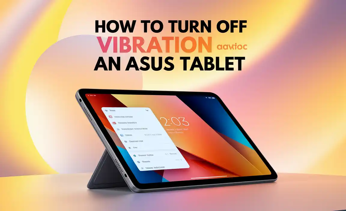 How to Turn Off Vibration on an Asus Tablet