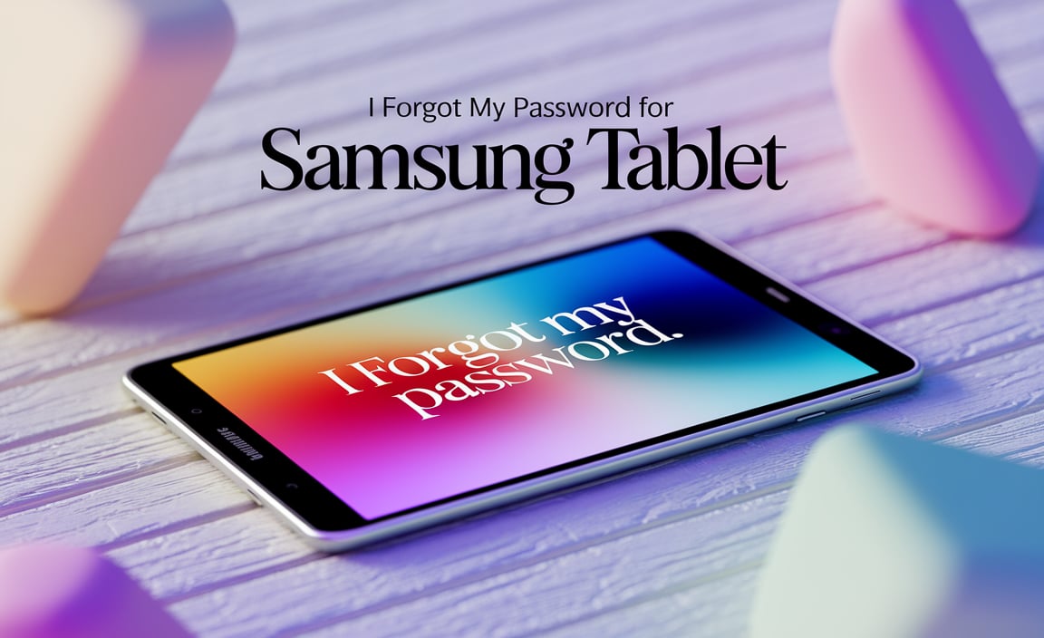 I Forgot My Password For Samsung Tablet