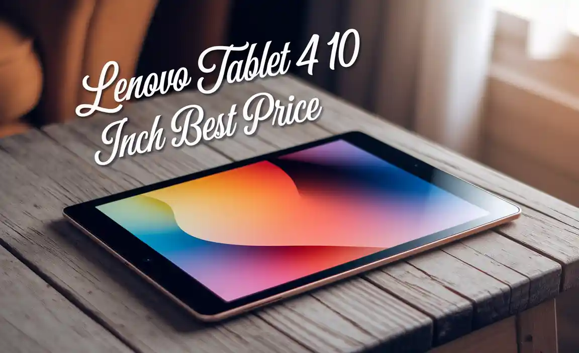 Lenovo Tablet 4 10 Inch Best Price