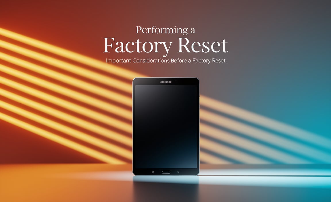 Performing a Factory Reset