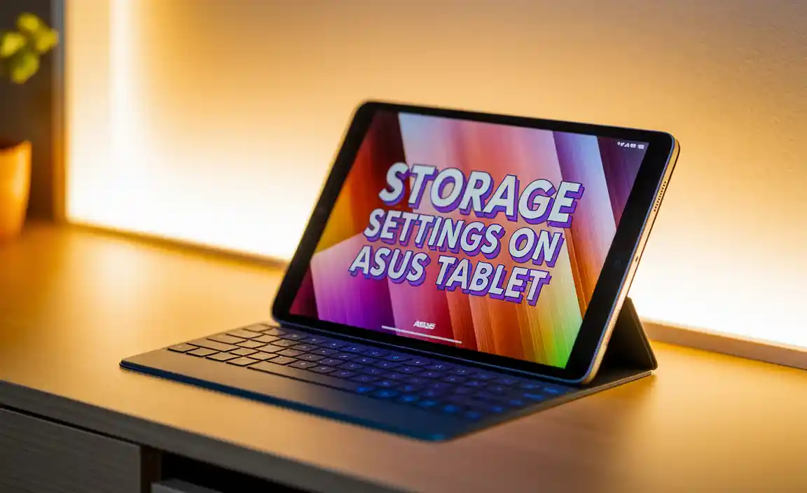 Storage Settings on ASUS Tablet