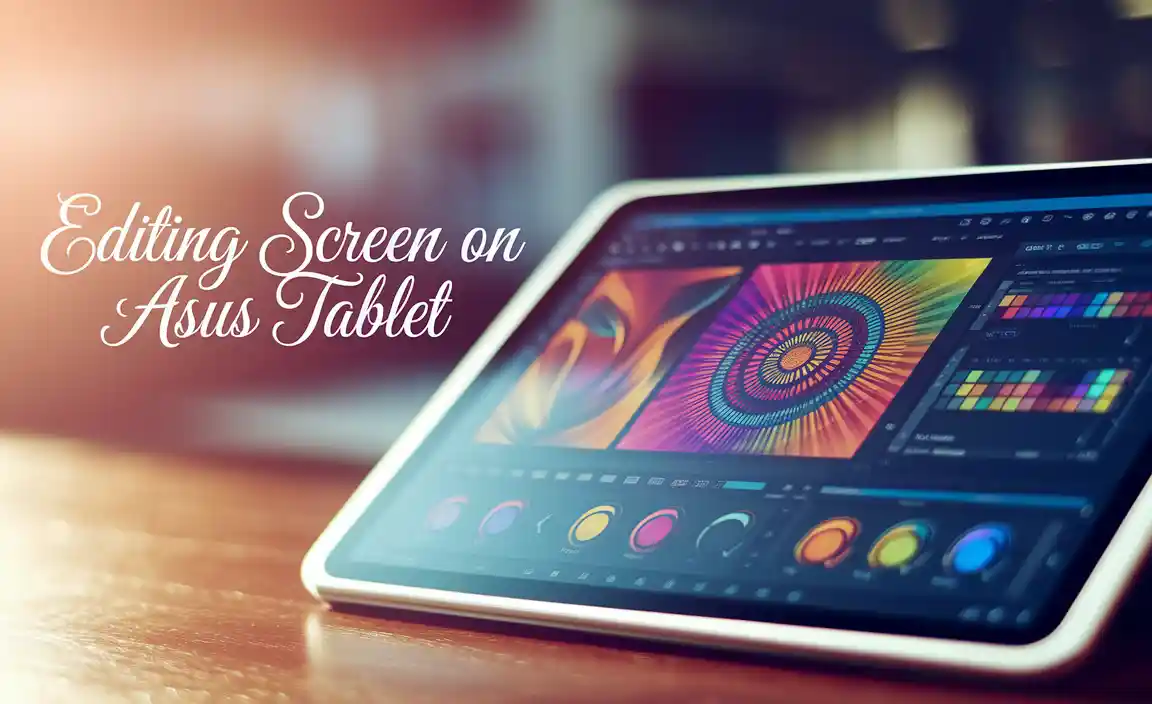 Editing Screen on ASUS Tablet