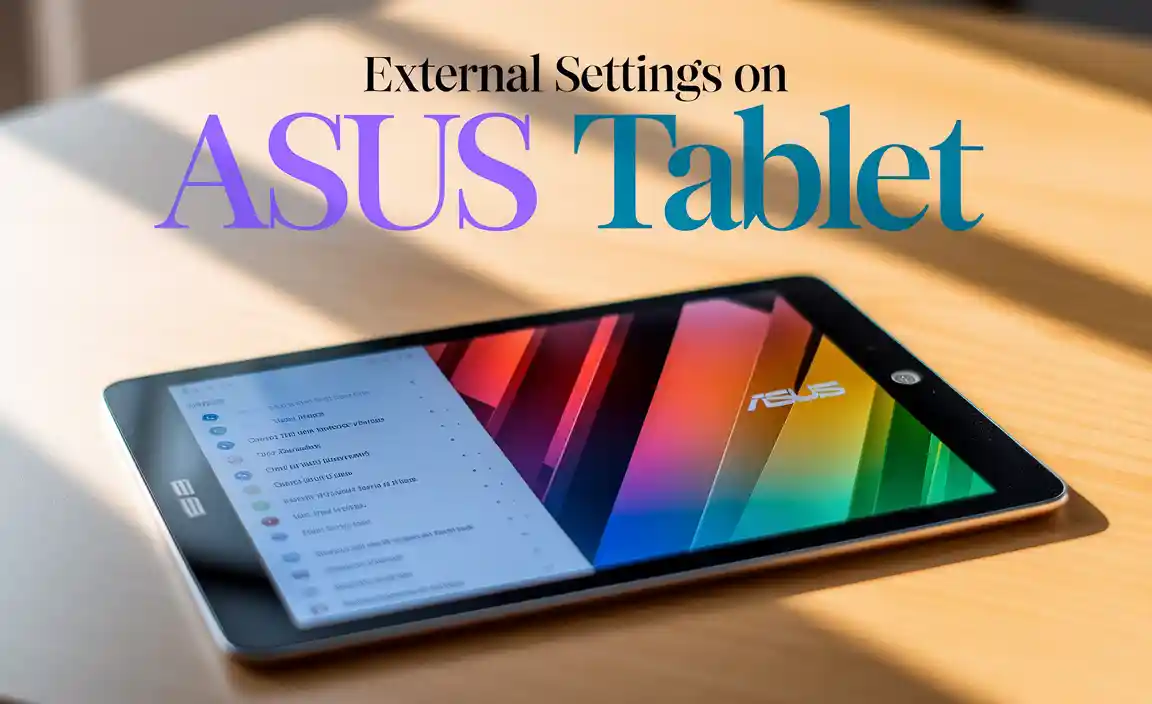 External Settings on Asus Tablet