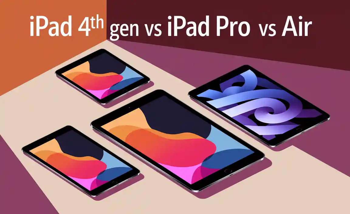 Ipad 4Th Gen Vs Ipad Pro Vs Air