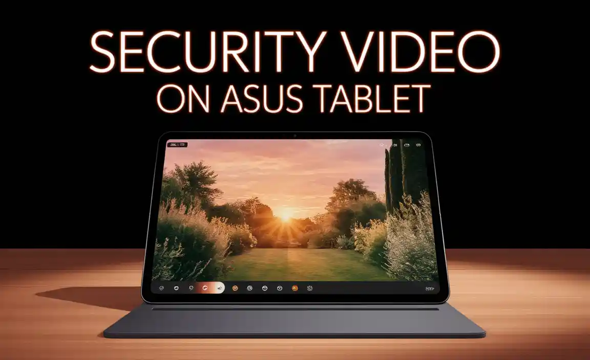 Security Video on ASUS Tablet