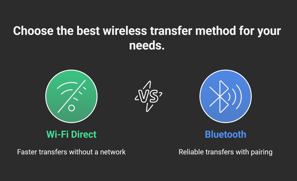 Wireless Transfer Methods Wi-Fi Direct and Bluetooth