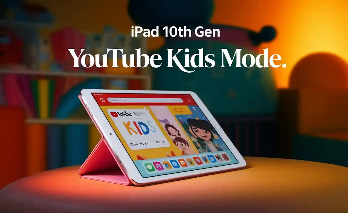 iPad 10th Gen YouTube Kids Mode