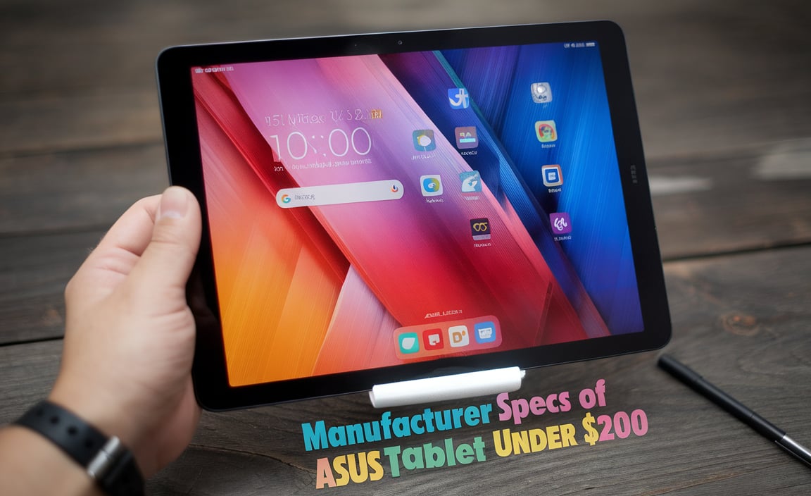 Manufacturer Specs Of Asus Tablet Under $200