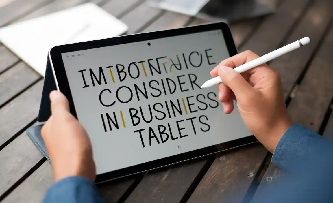 Top Features to Consider in Business Tablets