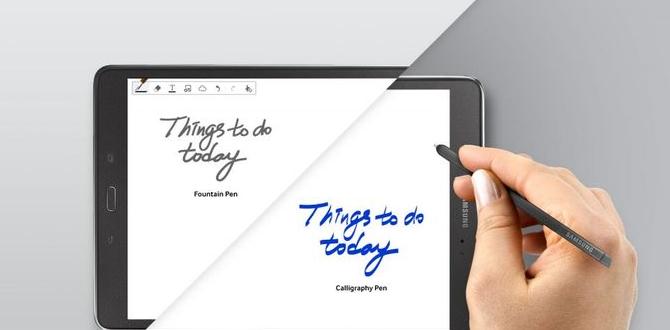 device manufacturer Samsung tablet with stylus
