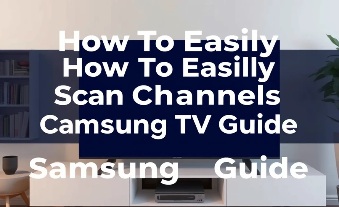 How To Scan For Channels Samsung Tv: Easy Guide - Tablet Zoo