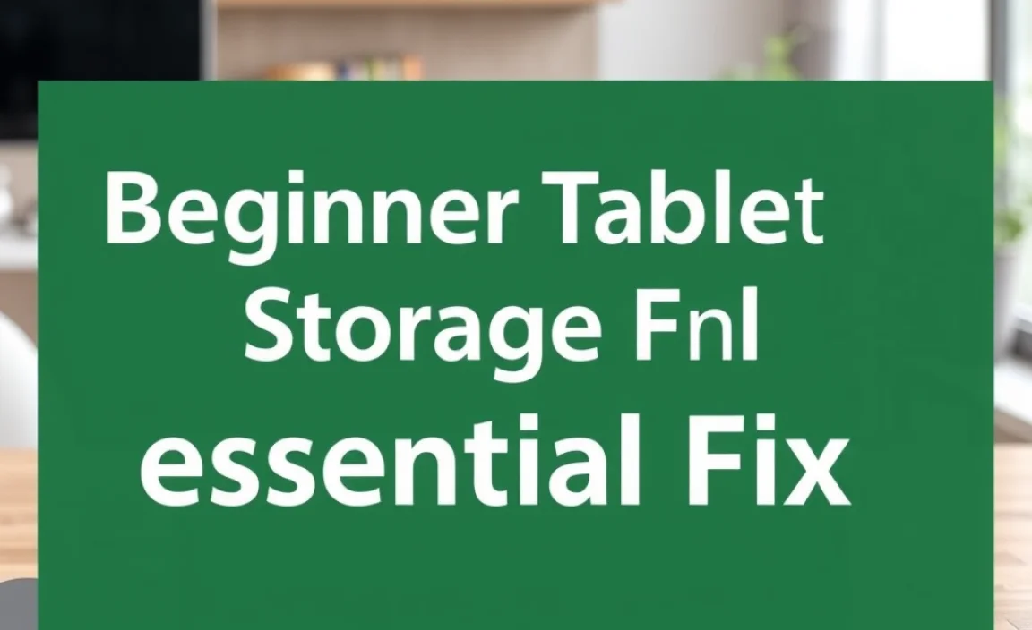 Beginner Tablet Storage Full: Essential Fix - Tablet Zoo