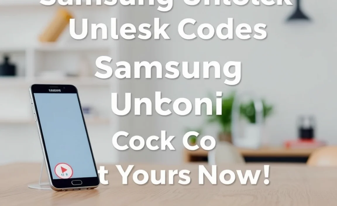 Samsung Unlock Codes List For Free: Get Yours Now! - Tablet Zoo